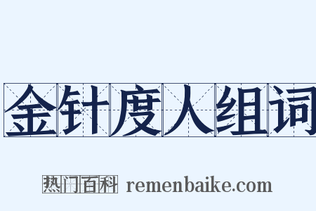 金针度人组词是什么意思的图片